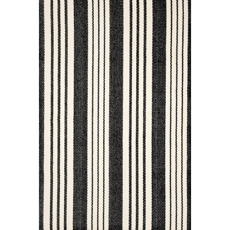 Dash and Albert Rugs Birmingham Striped Handmade Area Rug in Black